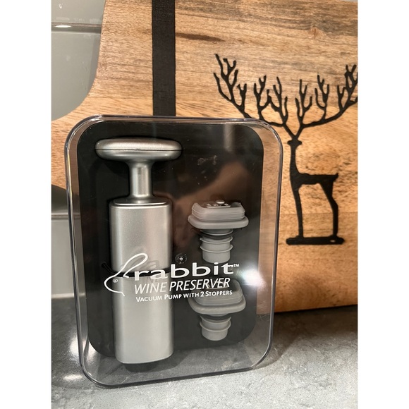 Rabbit Other - NWOT. Rabbit Wine Preserver Vacuum Pump with 2 Stoppers.